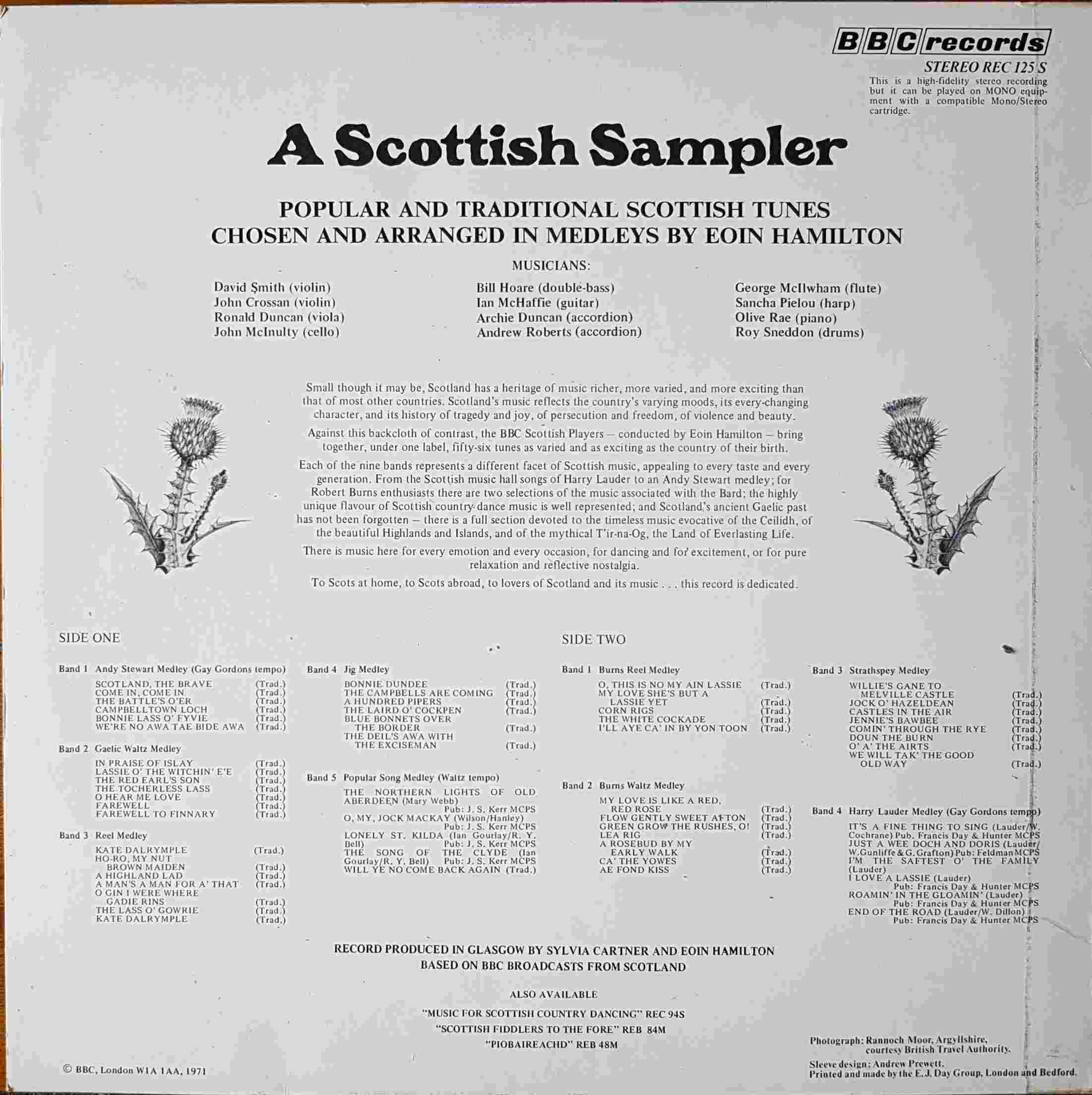 Picture of REC 125 Scottish sampler by artist Eoin Hamilton from the BBC records and Tapes library